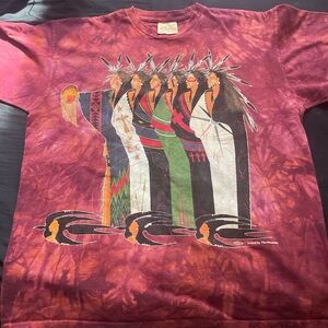 The Mountain Burgundy Tie-Dye Graphic Tee